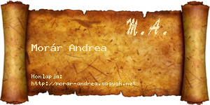 Morár Andrea névjegykártya