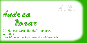 andrea morar business card